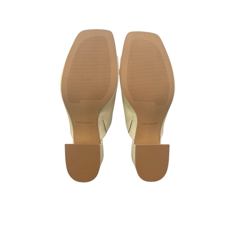 NIB! Lisa Vicky Virtue Sandal Cream Open-Toe Mule Slides - Size 8 - Picture 8 of 10